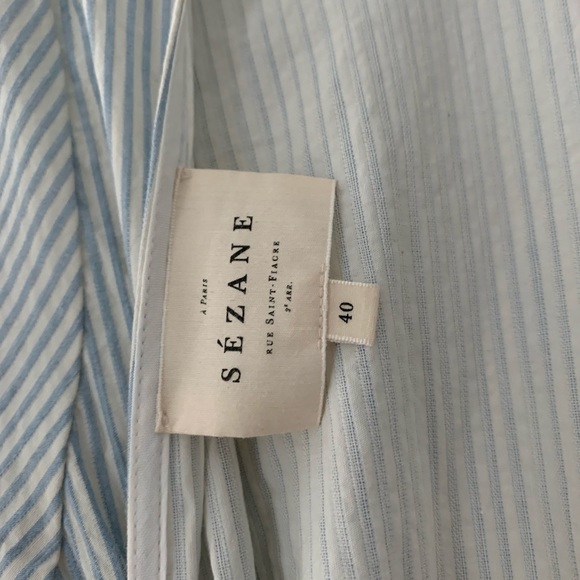 Beautiful SÉZANE (Fra) summer backless striped dress with pockets, EU40 (US8) - Picture 7 of 11